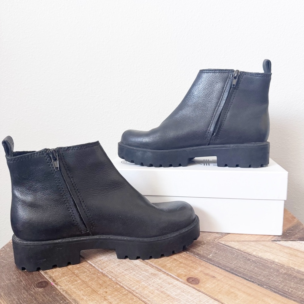 ZODIAC Women's Shiloh Ankle Boot Black Leather Ankle Boots - Picture 7 of 14